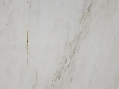Michelangelo natural stone slab — warm white with fine gold veining
